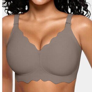 Sold. FOUR NEW Soft Wireless “Jelly” Bras / Med